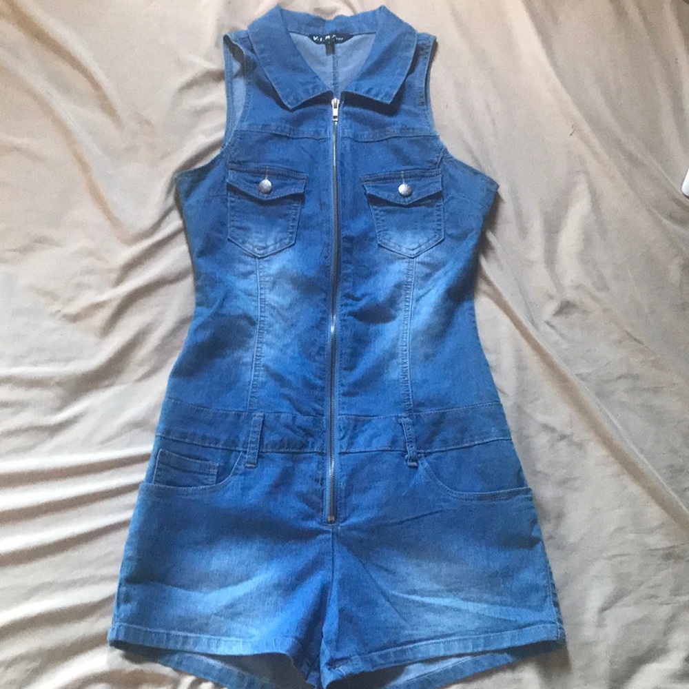 Denim Romper